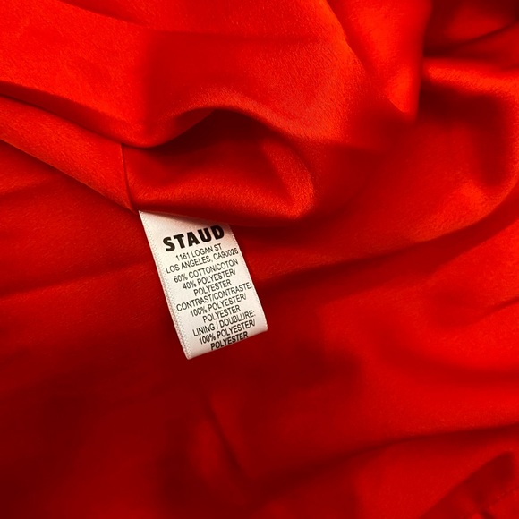 [SOLD] NWT STAUD Landscape Mini Dress Red Size 4 - Picture 4 of 8